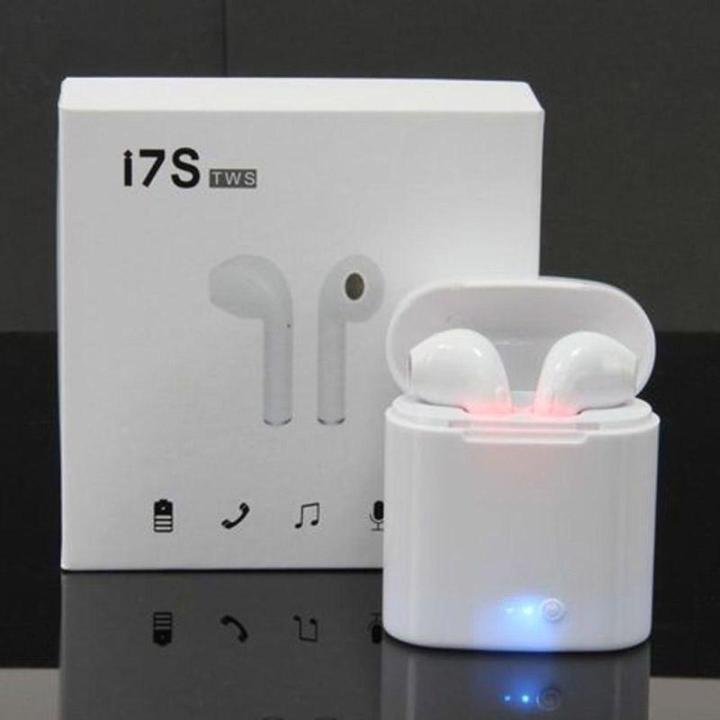 I7S airpods Bluetooth Wireless Earbuds - i7S Double Wireless Bluetooth Hand Free with Power Stereo Earphones White bluetooth ear phone for all cell phones use - Image 2