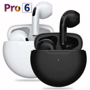 AirPods Pro 6 Hi-Fi Wireless Airbuds 5.0 Bluetooth Earphone Slim small size with Charging Case White